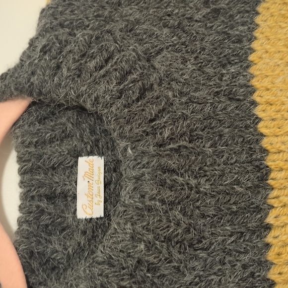 Cabincore M/L Patchwork Fisherman Style Knit Crewneck Size Medium/Large - Picture 7 of 17